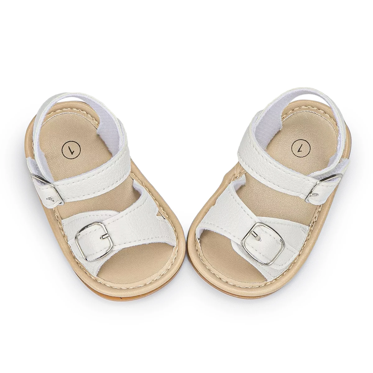 Сандалии для новорожденных девочек Уличная обувь на липучке плоская резиновая