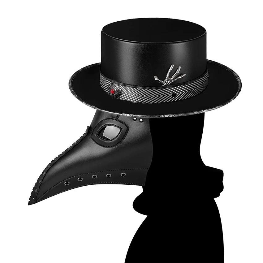 Фотореквизит для Хэллоуина черные отпаривающие клюва искусственная кожа лицо