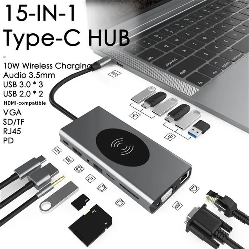 usb c концентратор usb тип c до usb 30 конц