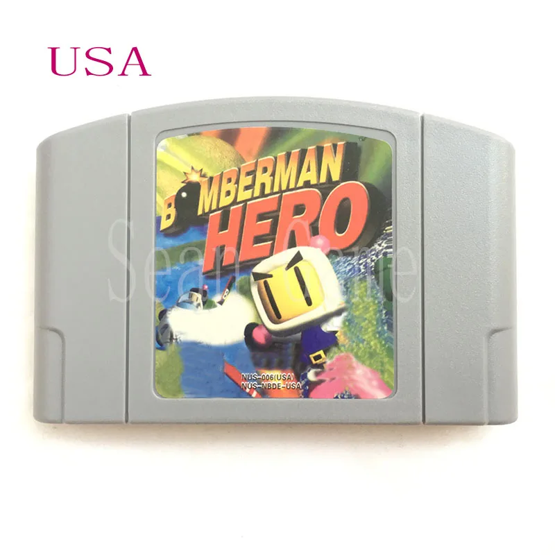 Качественный картридж для игровой консоли американский стандарт NTSC Hero Bomberman 64