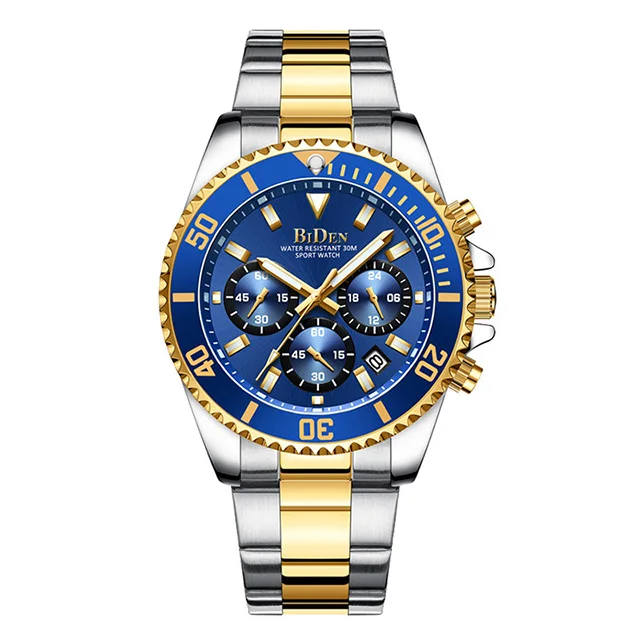 Синий Новинка, Rolexable часы, мужские спортивные кварцевые часы, мужские s часы, Топ бренд, Роскошные, бизнес, водонепроницаемые часы с хронографом, Relogio Masculino - Цвет: Синий