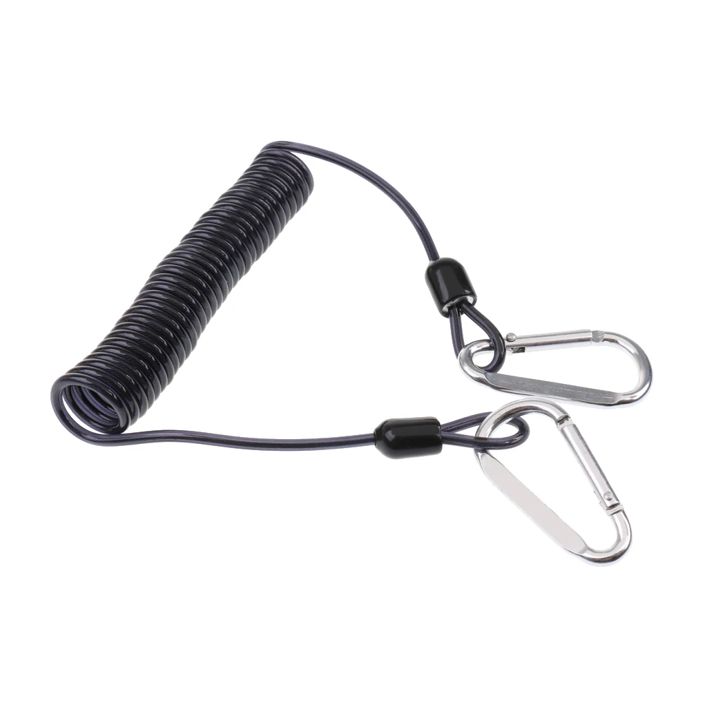 Многоцелевой сверхмощный стальной провод катушки ремешок с 2 зажимами для камеры