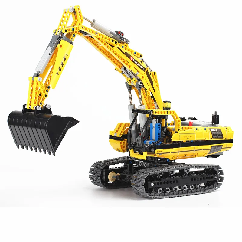 20007 20005 Technic моторизованный экскаватор 1123 шт совместимый 8043 3245 RC строительные блоки для грузовиков кирпичи с мотором
