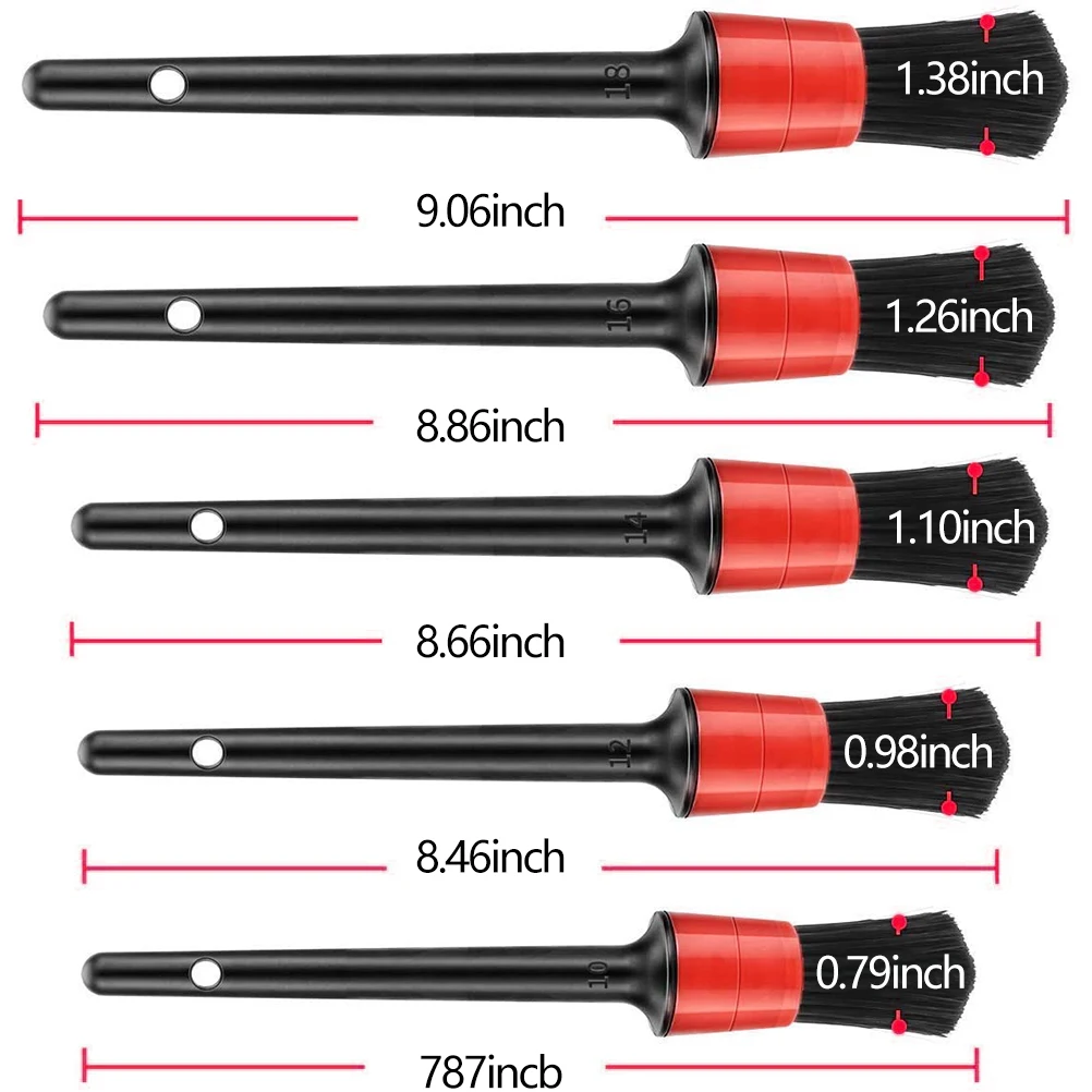 

5pcs multi-Use Car Detailing Cleaning Brush Auto Cleaning Tools kit Wheels Trim Dashboard Air-condition Gap Auto Cleaning Tools