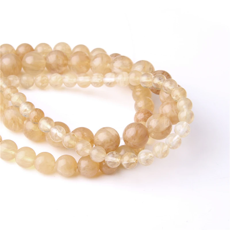 

Natural Smokey Watermelon Quartz Crystal stone beads Loose 4 6 8 10 12MM Tourmalines stone Beads For Jewelry Making Accessories