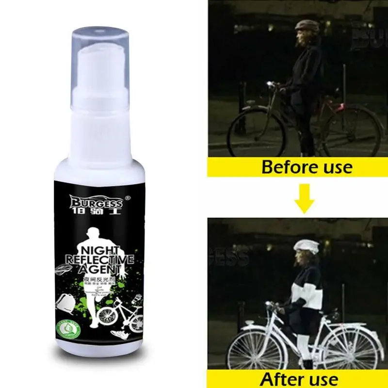 Night Reflective Spray Bike-Running Fluorescence Paint Anti-Accident Safety Mark Luminous Fluorescent Spray