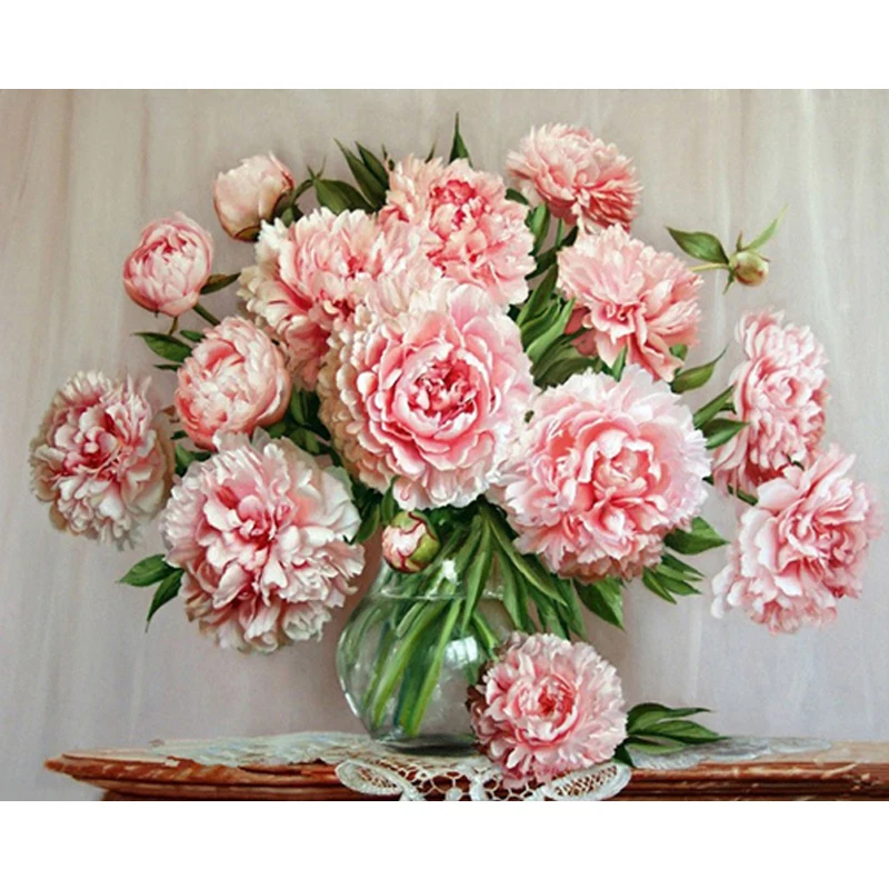 

5D DIY Diamond Painting Flowers Cross Stitch Diamond Embroidery Mosaic Diamonds Wall Stickers Home Decor