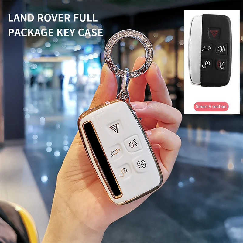 Buy TPU Car Key Case Cover for Land Rover SPORT Freelander 2 DISCOVERY 4 Evoque Jaguar XE XJ XJL XF Keychain Accessories on