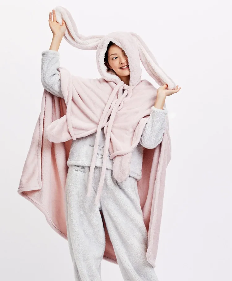 Рождественский костюм дамские плащи милые длинные ушастые перчатки из кролика