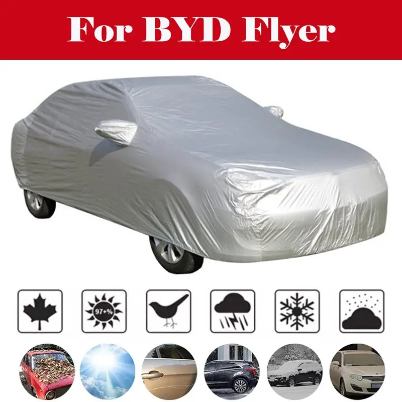 

Full Car Cover Outdoor Anti-UV Sun Rain Scratch Snow Protector MPV Cover Windproof For BYD Flyer