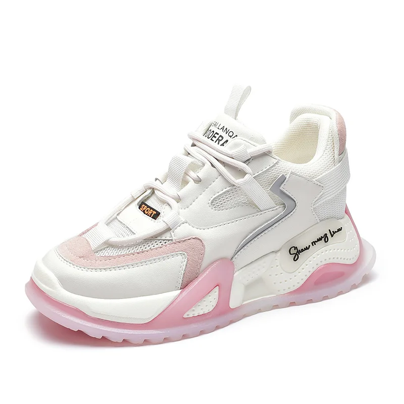 

Женские сетчатые дышащие кроссовки, повседневные трендовые женские кроссовки на шнуровке, Вулканизированная плоская подошва, комфортная о...