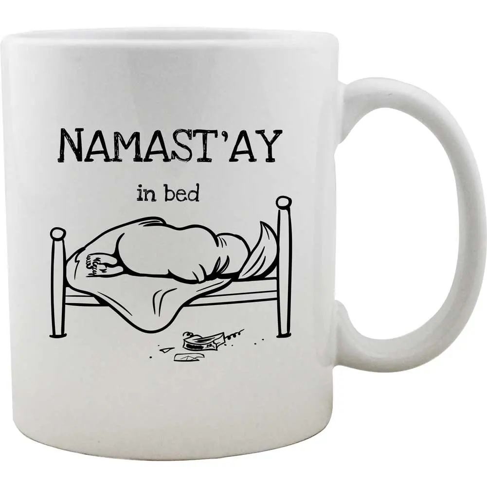 Керамическая кружка Namastay in Bed 11 унций уникальный подарок лучший офисный для