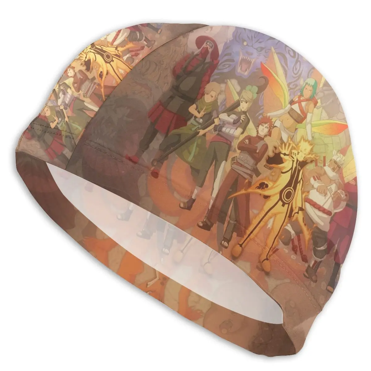 

Swimming Accessories Ninja Flame Adults Men/Women High Elastic Waterproof PU Fabric Protect Ears Long Hair Swimming Cap