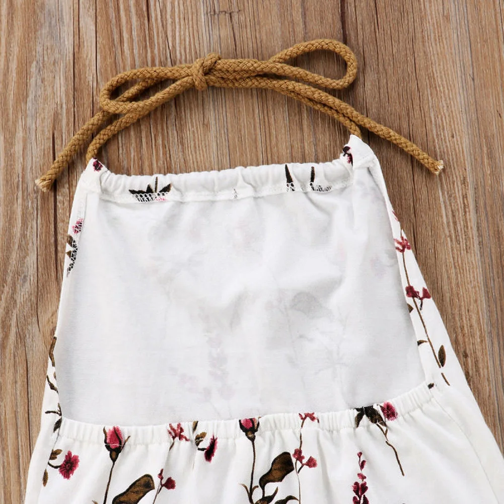 Cotton Toddler Kids Baby Girl Flower Halter Strap Romper Floral Jumpsuit Casual Playsuit Outfits Sunsuit Summer Clothes 6M-5Y | Детская