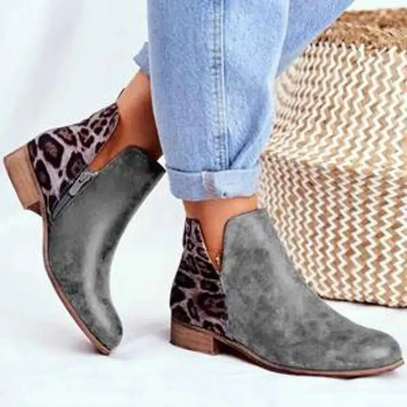 

2021 New Ins Women Fashion Boots And Boots Women Suede Leather Boots Zipper Shoes Low Heel Women Platform Shoes