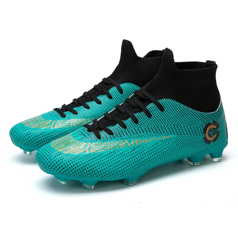 

Dr.EAGLE Men Soccer Shoes Adult Kids TF/FG Football Boots Cleats Grass Training Sport Footwear Sneakers Plus Size 36-49 Cleats