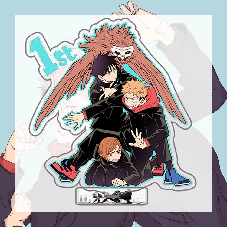 

New Hot Anime Jujutsu Kaisen Stand Card Computer Desktop Decoration Stand Card Birthday Gift Christmas Friend Stand Card Model
