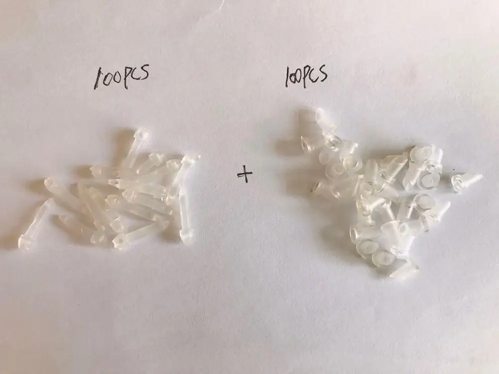 JINHONGKANG100PCS Copper/Plastic Slide Parts Saltwater Fishing Equipment Snapper Skirts and Rubber Tie Mule Maintenance Supplies