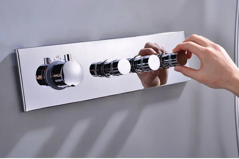 Tatic Bath Mixer Shower Exposed Valve Thermo Bathroom Faucet
