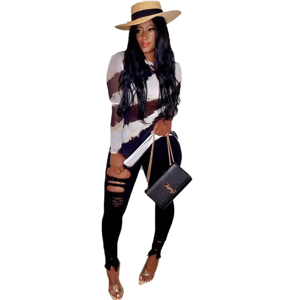 Женское новое модное сексуальное мини-платье с круглым вырезом в полоску цветное