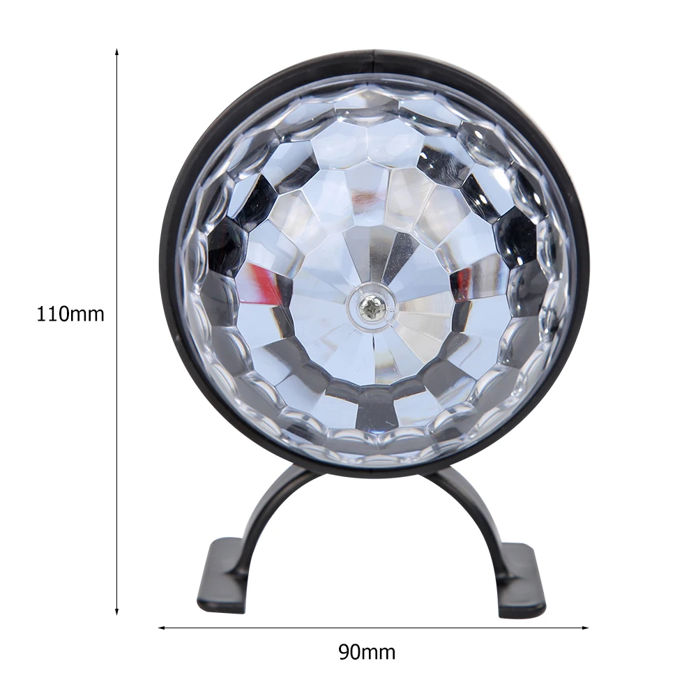 

LED Small Magic Crystal Ball USB Mini Colorful Spin Laser Light Colorful Rotating Stage Effect Light for Bar DJ Party Christmas