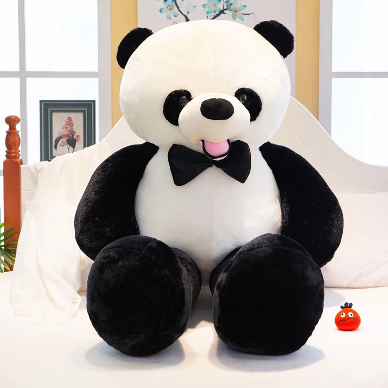 Dorimytrader Jumbo Cute Soft Simulation Animal Panda Plush Toy Giant Stuffed Cartoon Bear Doll Baby Present 47inch 120cm | Игрушки и