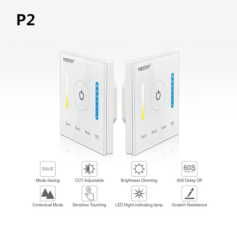 Умный светодиодный сенсорный контроллер Miboxer для RGB RGBW + CCT/Одноцветный Milight P1 P2 P3