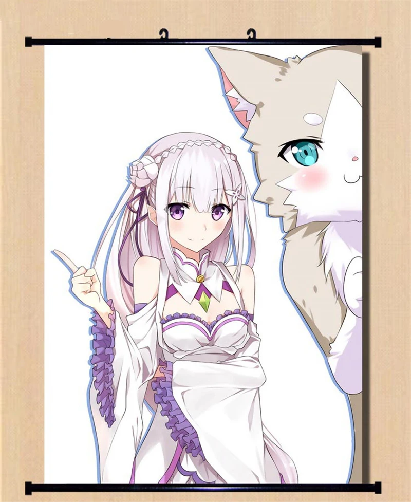 1 шт. аниме Re:Zero kara Hajimeru Isekai Seikatsu Ram Rem печатный плакат картина прокрутки домашний