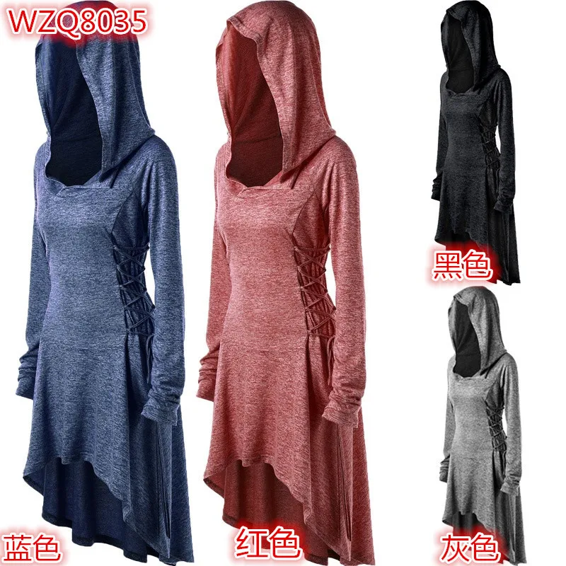 Женское вечернее платье-туника Medival праздничное платье с капюшоном накидка В