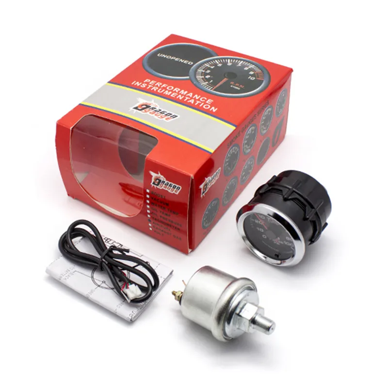 2 &quot52 мм Автомобильный манометр для воды масла давления топлива вольт датчик