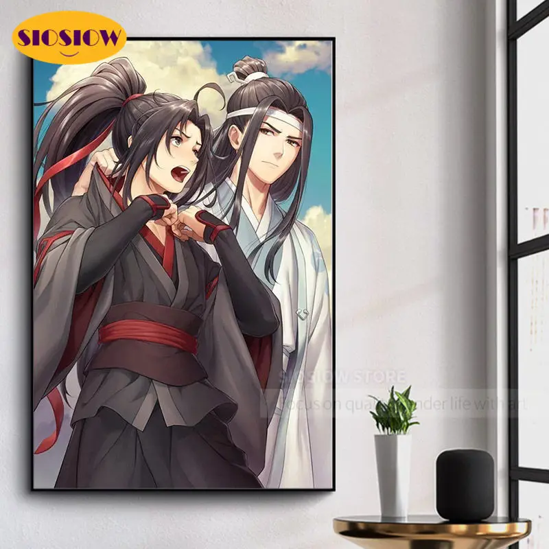 Картина из страз SIOSIOW 5d &quotсделай сам&quot мультфильм МО дао ЗУ Ши плакат с рисунком