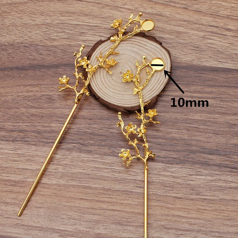 Винтажная заколка для волос 120 мм 5 шт. золотого/серебряного цвета