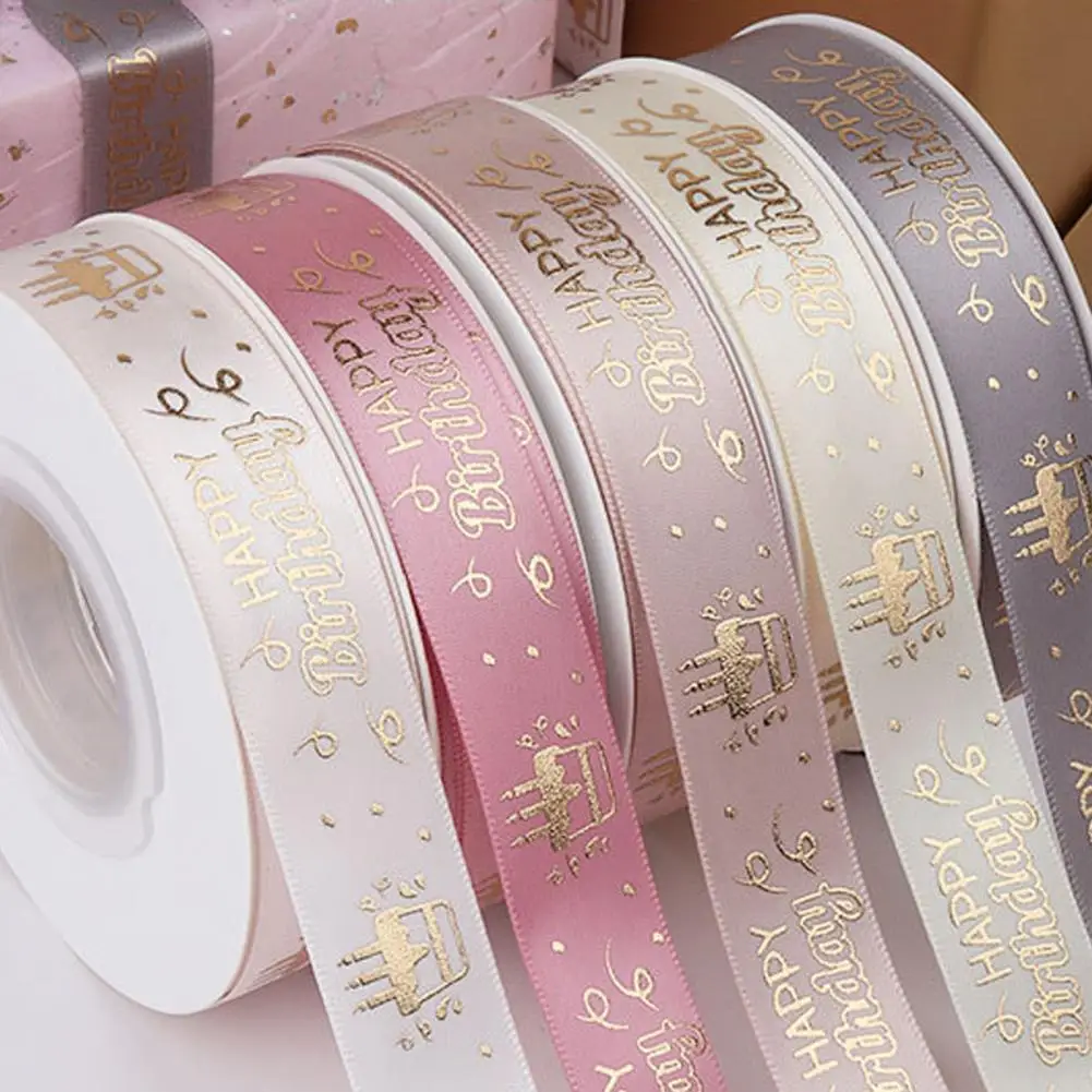 

Durable Grosgrain Ribbons Stylish Bright Color Gift Bouquet Birthday Ribbon Wrapping Ribbon Crafts Ribbon 1 Roll