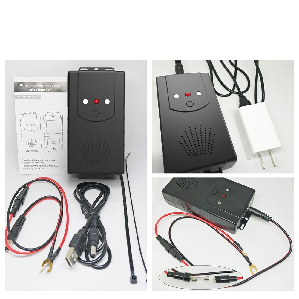 

Car Ultrasonic Mouse Rat Repeller 1/3 Modes Electronic Rodent Deterrent For Car Non-Toxic Keep Rodent Marten Away Car Accessorie