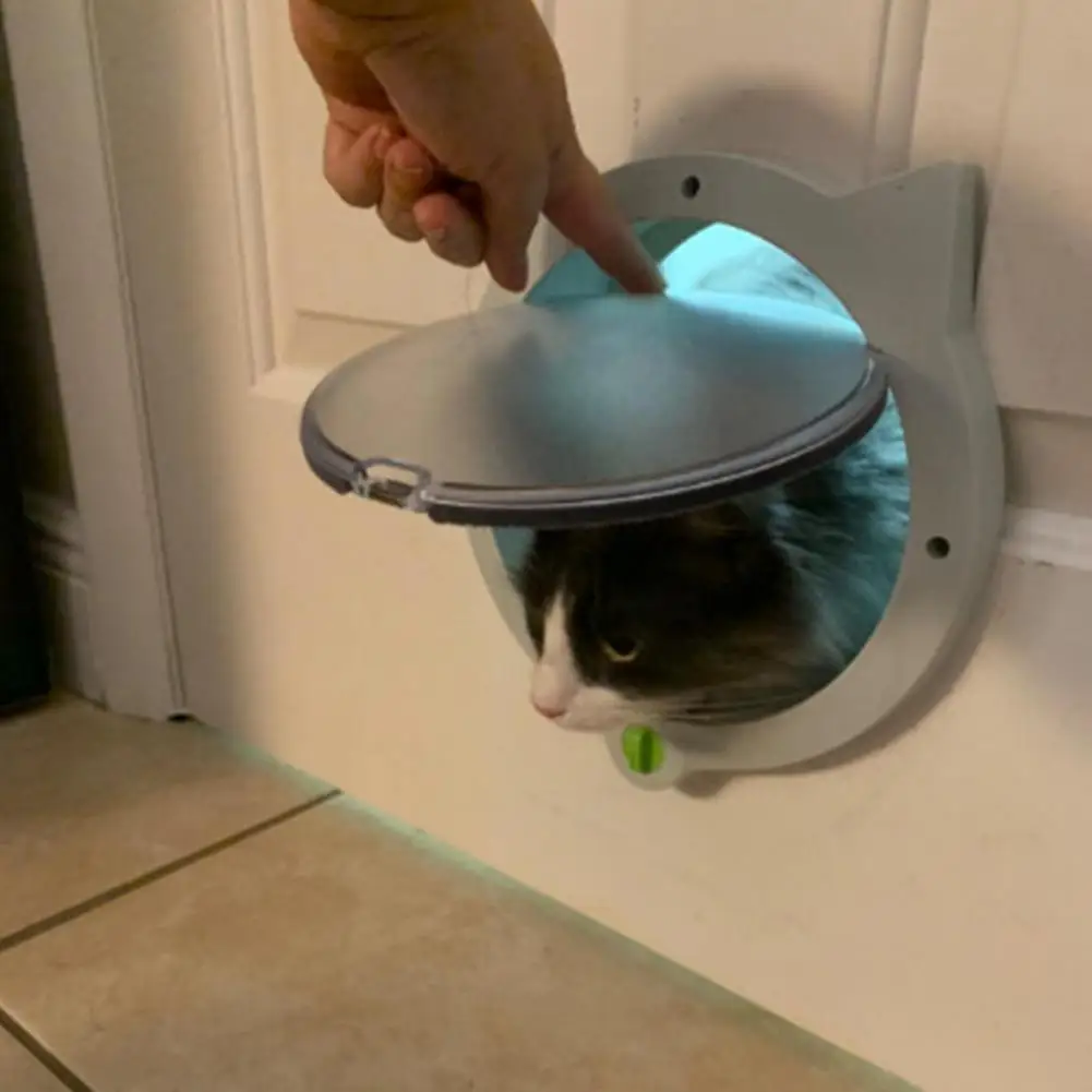 

Hot Sales!!!Pet Door Lockable Easy to Install ABS Cat Safety Door for Cat House