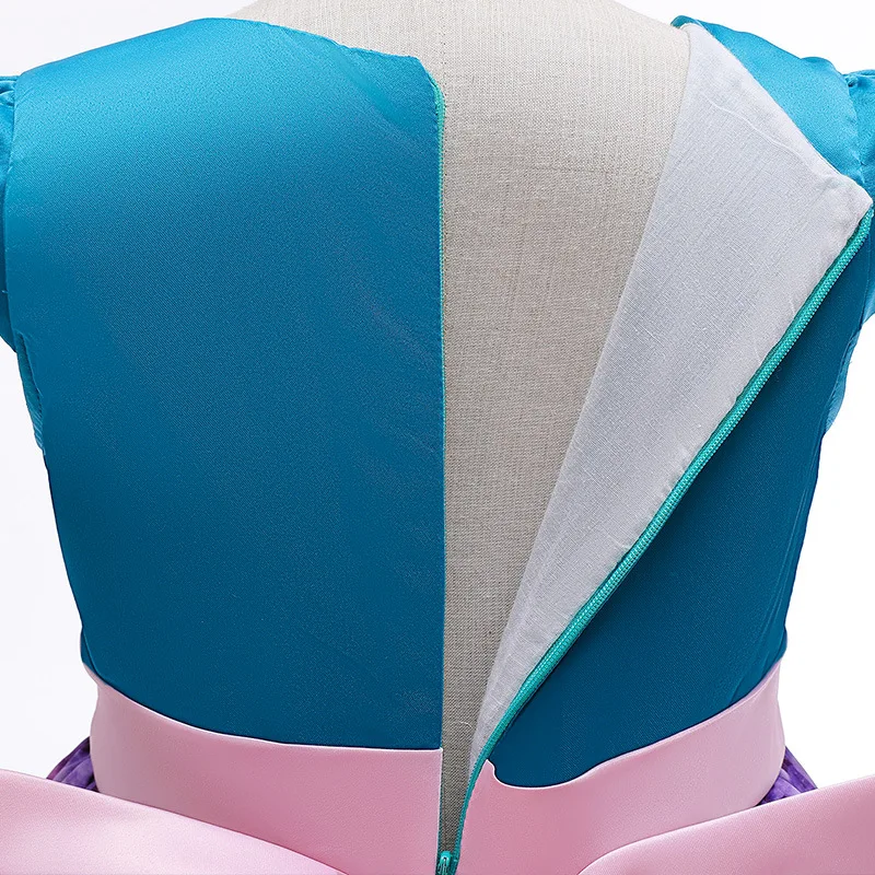 

Girls Little Mermaid Ariel Princess Dress Summer Party Little Mermaid Cosplay Costume Children Carnival Birthday Fancy Clothing