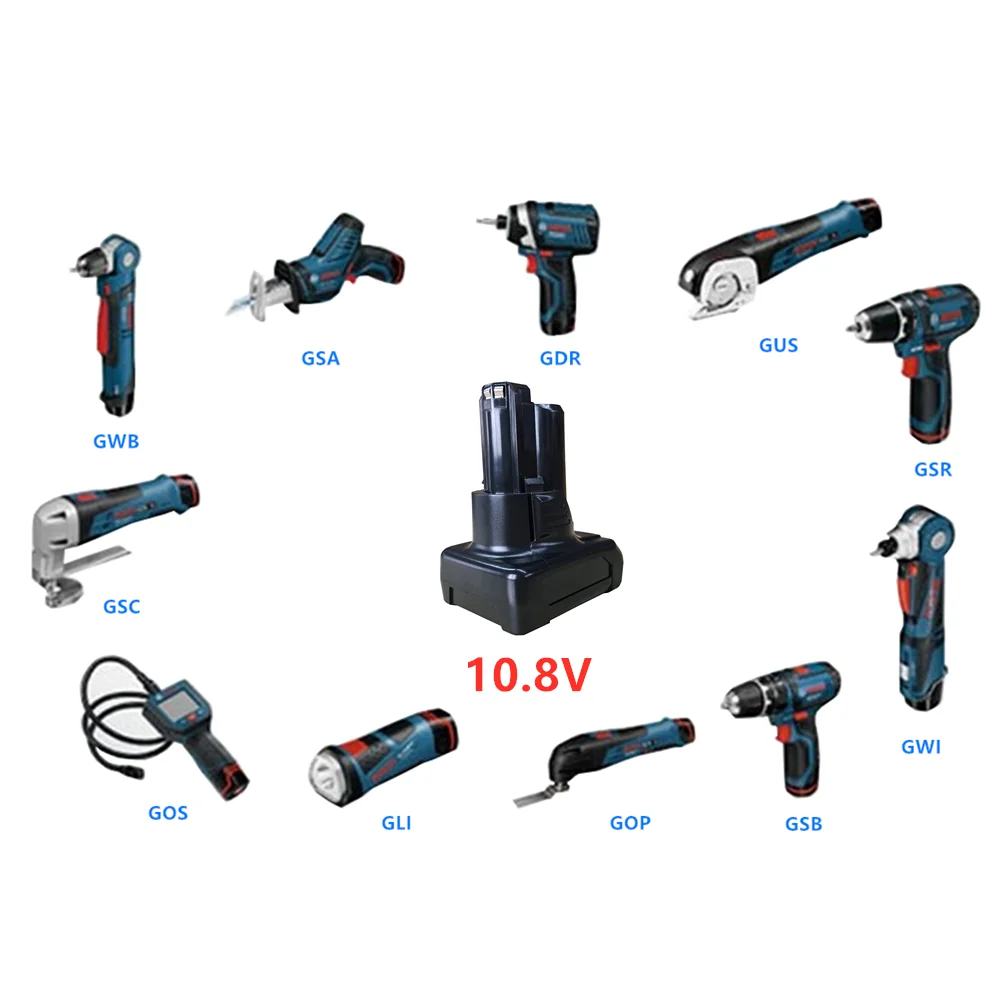

Latest Upgrade 6800mAh Replaceable Power Tool Battery for Bosch 10.8V/12V BAT411 BAT411A BAT412 BAT412A BAT413 GOS GLI GOP GSB