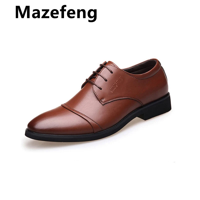 Mazefeng/Большие размеры 38 48 Новые Мужские модельные туфли Повседневные мужские из