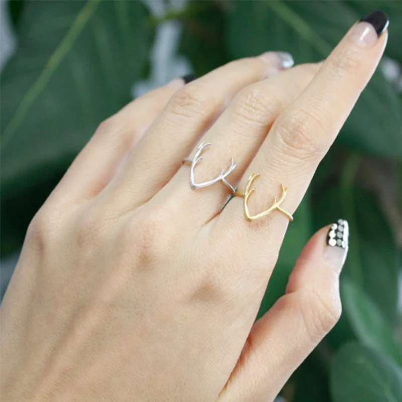 1 шт в форме рога модные кольца качественные медные для женщин серебряное Золотое