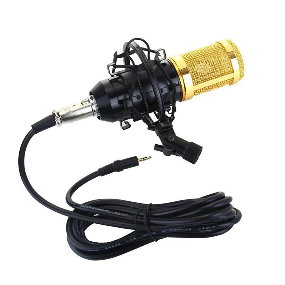Профессиональный BM-800 конденсаторный микрофон Золотое кольцо комплект караоке