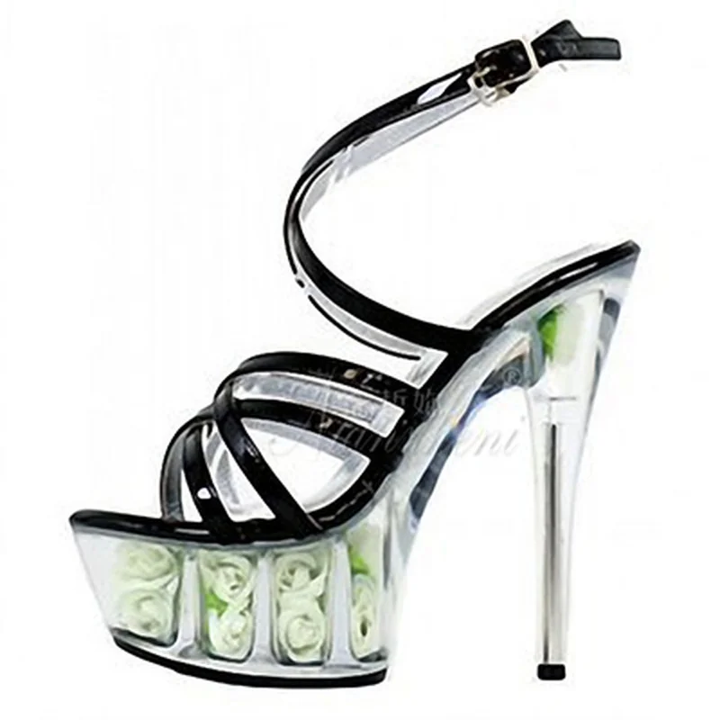 

Mclubgirl/модель на каблуке 15 см; Прозрачные Водонепроницаемые босоножки на высоком каблуке; Пикантные открытые босоножки с кристаллами; Женска...