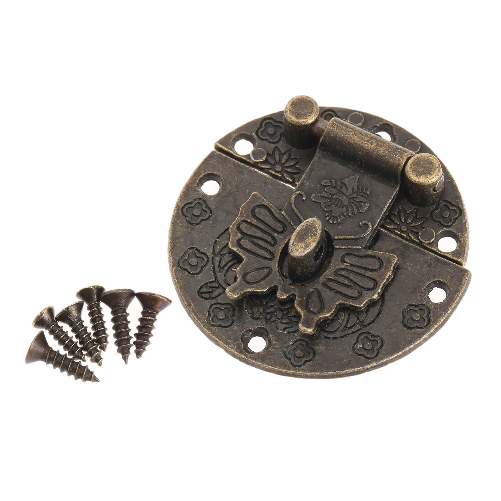 

6Pcs Antique Bronze Latch Hasps Vintage Clasp Lock Wooden Jewelry Box Buckle 38MM Old Chinese Style Decorative Hardware A069