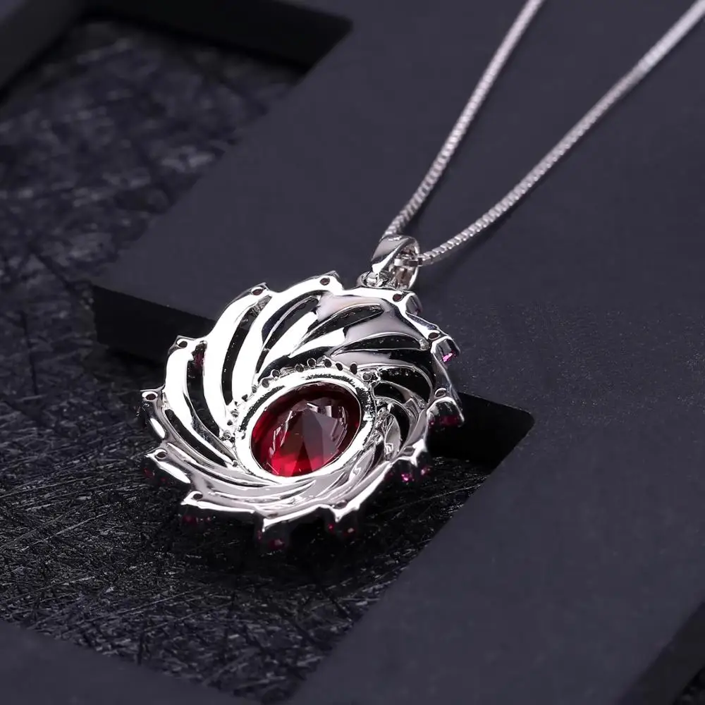 Серьги и кольцо из серебра 925 пробы с рубином | Украшения аксессуары