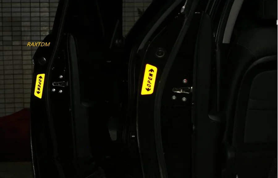 4 шт./компл. автомобильные Стайлинг открывающиеся Предупреждение ющие наклейки