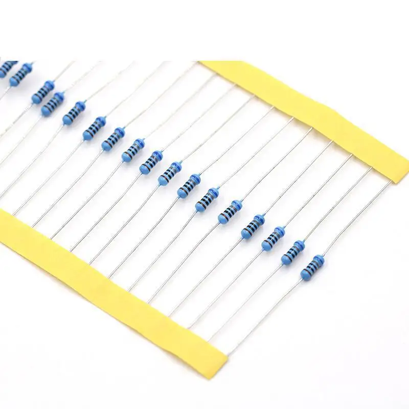

600PCS/LOT 1/4W Metal Film Resistor Kit 1% Resistor Assorted Kit Set 10 ohm-1M ohm Resistance Pack 30 Values each 20 pcs