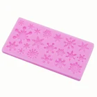 Форма для выпечки, силиконовая, в форме снежинки, 1 шт.