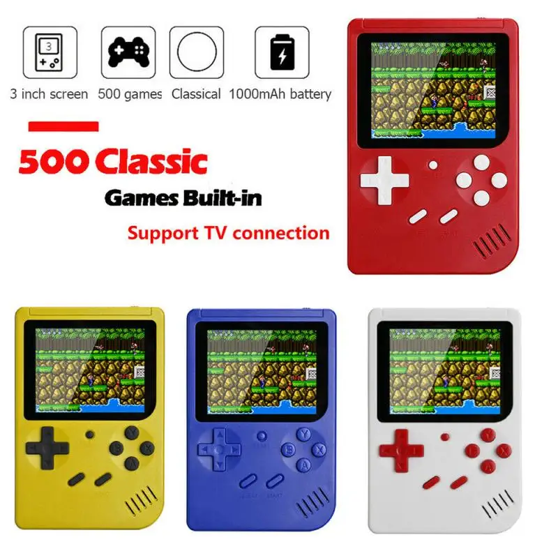 Консоль игровая портативная 500 в 1 с поддержкой карт MicroSD | Электроника
