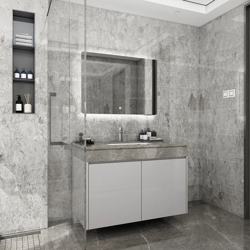 

Современное настенное зеркало для ванной комнаты, зеркало со светодиодной подсветкой для макияжа