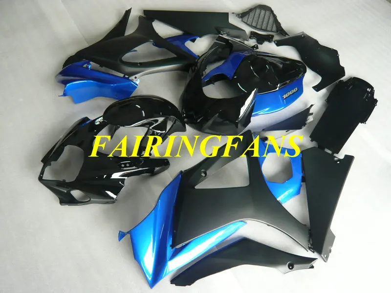 Мотоцикл обтекатель КУЗОВ для GSXR1000 07 08 GSX R GSXR 1000 K7 2007 2008 ABS черно голубые
