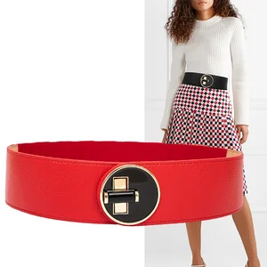 Женский широкий эластичный пояс H3480, повседневный пояс из натуральной воловьей кожи, простой пояс с уплотнением в Корейском стиле